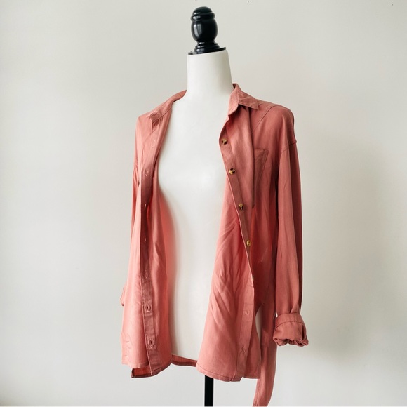 Oversized Casual Button Down Shirt - Picture 2 of 12